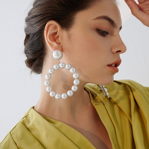 Exaggerated Pearl Earrings Dangle | Style No. 205