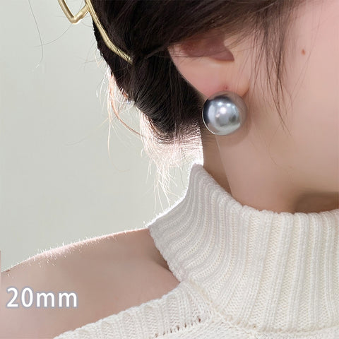 Pearl Studs Earrings Grey | Style No. 203