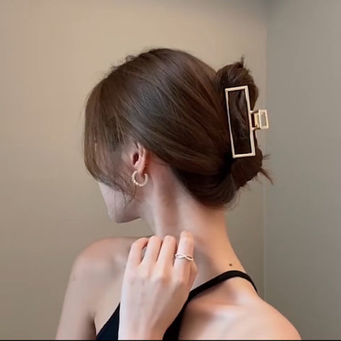 Gold Rectangle Hair Clip