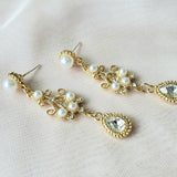 Antique Earrings With Pearls and Crystal | Style No. 106