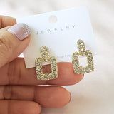 Gold Rhinestone Earrings