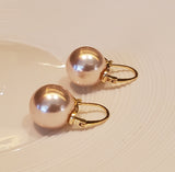 Large Champagne Pearl Earrings | Style No. 165