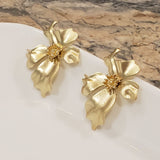 Large Flower Gold Stud Earrings | Style No. 182