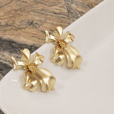 Large Flower Gold Stud Earrings | Style No. 182