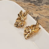 Irregular Shaped Gold Stud Earrings | Style No. 175