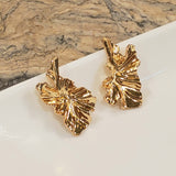 Irregular Shaped Gold Stud Earrings | Style No. 175