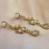 Antique Earrings With Pearls and Crystal | Style No. 106