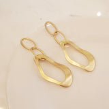 Gold Geometric Dangle Earrings