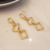 Gold Geometric Dangle Earrings