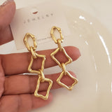 Gold Geometric Dangle Earrings