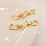 Gold Geometric Dangle Earrings