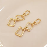 Gold Geometric Dangle Earrings