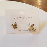 Gold Butterfly Stud Earrings