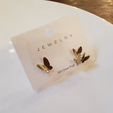 Gold Butterfly Stud Earrings