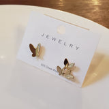 Gold Butterfly Stud Earrings