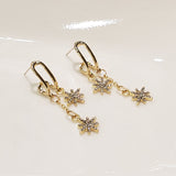 Gold Star Dangle Earrings