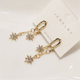 Gold Star Dangle Earrings