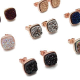 druzy earrings studs