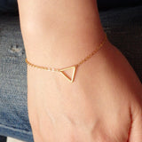 gold triangle necklace by Adruzy