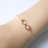 Infinity Bracelet, Made of Quality Rose Gold Plated