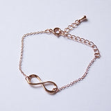 Infinity Bracelet, Made of Quality Rose Gold Plated