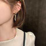 Gold Chain Earrings With Rhinestones | Style No. 148