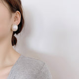 Large Pearl Stud Earrings With Sparkles | Style No. 188