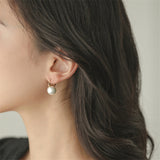 Large White Pearl Earrings | Style No. 164